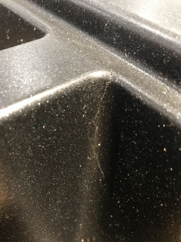 Photo 5 of (BROKEN OFF CORNERS; CRACKED INTERIOR CORNERS)
KRAUS 33" Dual Mount 50/50 Double Bowl Black Onyx Granite Kitchen Sink