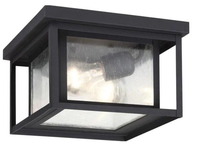 Photo 1 of (DOES NOT INCLUDE BULBS)
Hunnington 2-Light Outdoor Black Flush Mount
