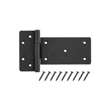 Photo 1 of (2) 6 in. Black Heavy-Duty Tee Hinge with Rust Defender