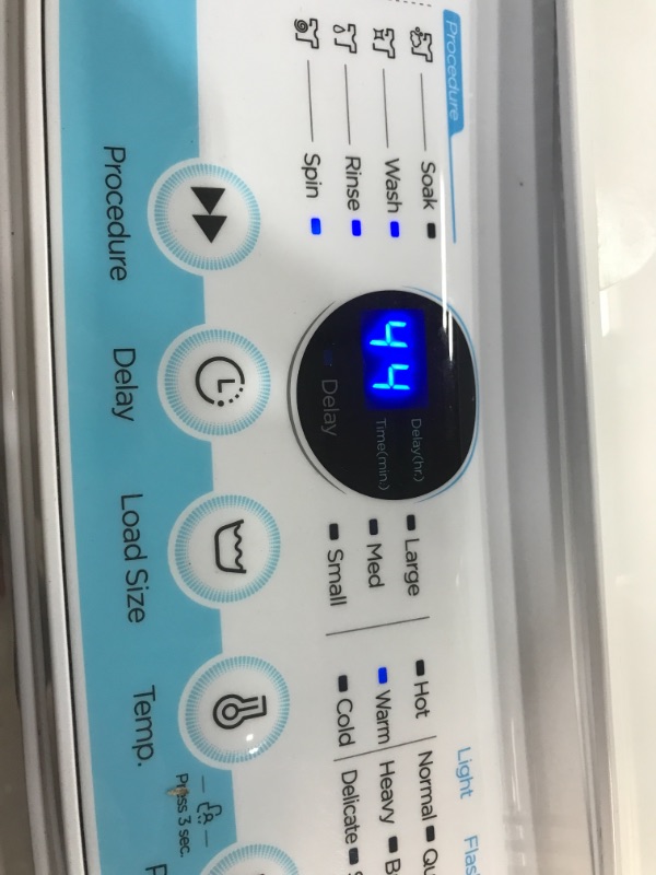 Photo 3 of TESTED TURNS ON**
Comfee’ 1.6 CU.FT Portable Washing Machine, 11lbs Capacity Fully Automatic Compact Washer with Wheels, 6 Wash Programs Laundry Washer with Drain