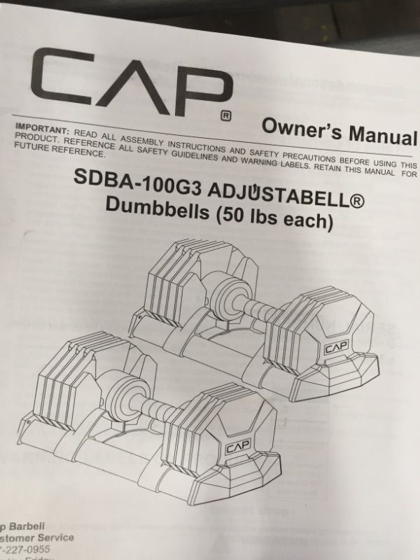 Photo 2 of ***PARTS ONLY*** CAP Barbell Adjustabell Dumbbell 100-Pound Pair,
