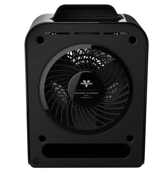 Photo 1 of Velocity 5 Whole Room 1500-Watt 5118 BTU Electric Space Fan Heater Furnace, Auto Control, Advanced Safety, Black
