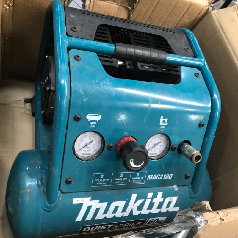 Photo 2 of (Used) Makita MAC210Q Quiet Series, 1 HP, 2 Gallon, Oil-Free, Electric Air Compressor
