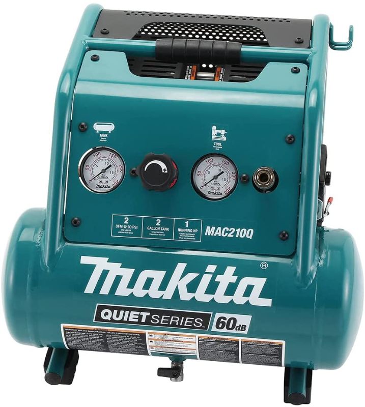 Photo 1 of (Used) Makita MAC210Q Quiet Series, 1 HP, 2 Gallon, Oil-Free, Electric Air Compressor
