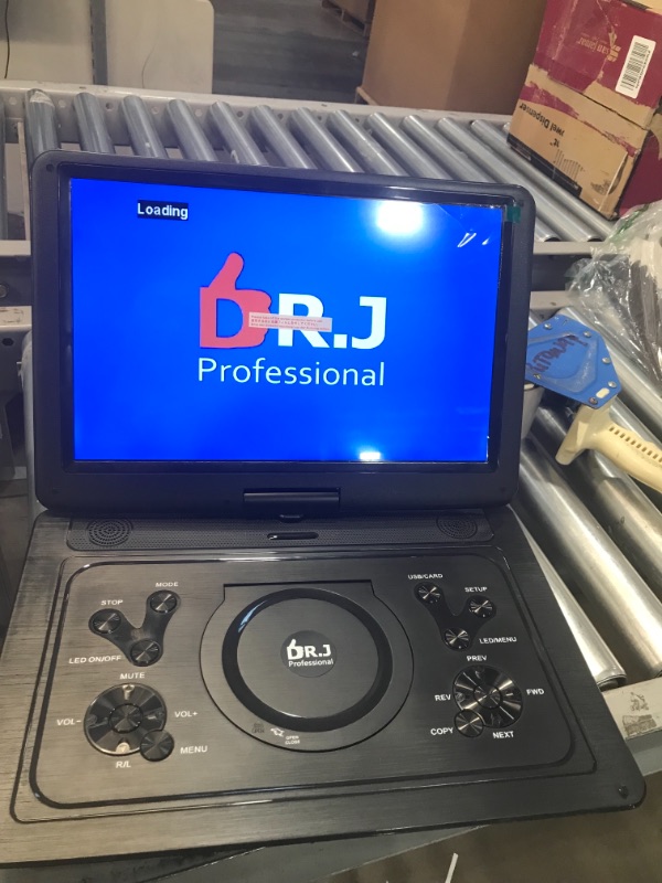 Photo 6 of  DR. J 17.9" Region Free Portable DVD Player with 6 Hours Rechargeable Battery, Large  Screen DVD Player Sync TV