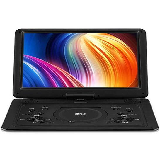 Photo 1 of  DR. J 17.9" Region Free Portable DVD Player with 6 Hours Rechargeable Battery, Large  Screen DVD Player Sync TV
