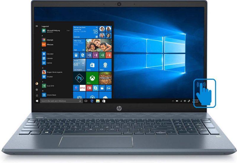 Photo 1 of 2020 Newest HP Flagship Business Laptop 15.6" Full HD (1920x1080) Touchscreen - Lightning Fast 10th Gen Intel core i7-1065G7 - 16GB RAM 512 GB SSD GeForce MX250 Fog Blue -Free Efun Accessories Bundle
