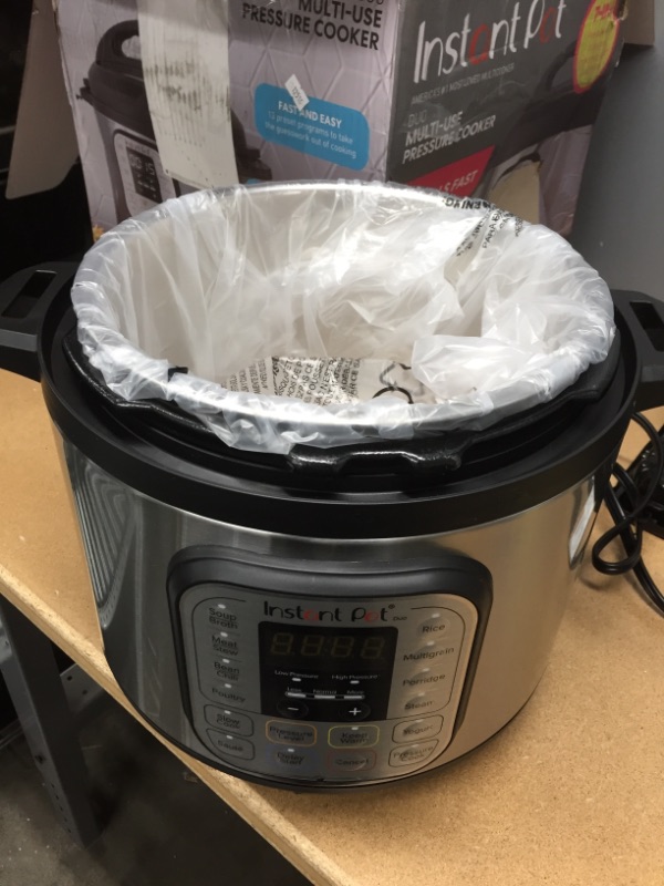 Photo 3 of Instant Pot Duo 7-in-1 Electric Pressure Cooker, Slow Cooker, Rice Cooker, Steamer, Sauté, Yogurt Maker, Warmer & Sterilizer, 8 Quart, Stainless Steel/Black
