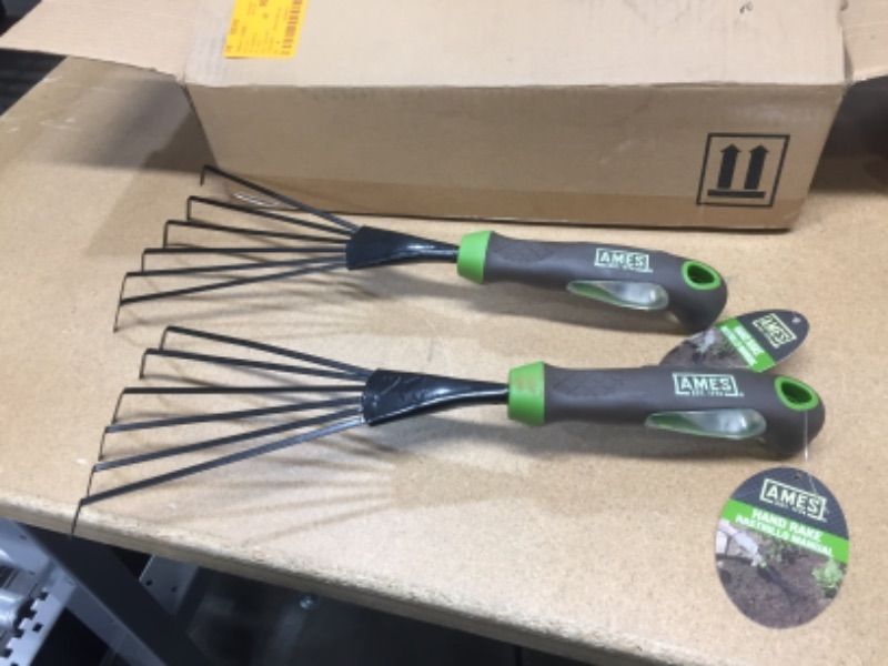 Photo 1 of 2 Pack AMES Hand Rake with Ergo Gel Grip, 11-Inch 1985350