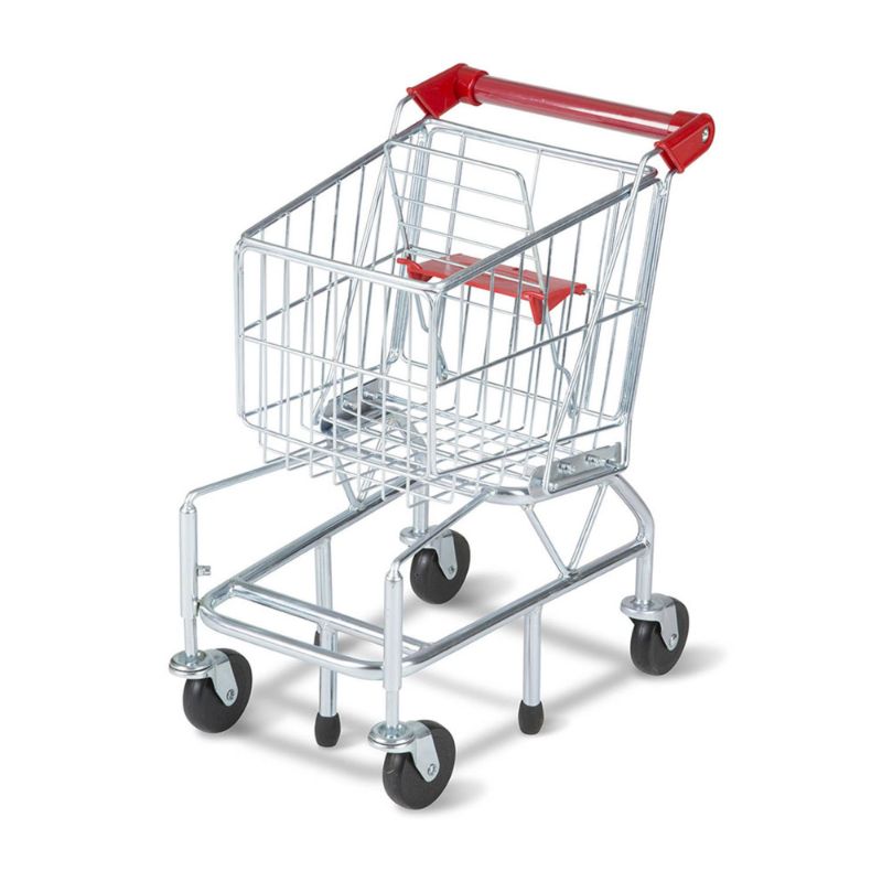 Photo 1 of Melissa & Doug Shopping Cart Toy, Metal Grocery Wagon | Quill
