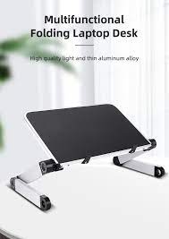 Photo 1 of Office Home Desktop Metal Mesh Iron Desk Notebook/Tablet Cooling Black Ventilated Portable Foldable Adjustable Laptop Stand