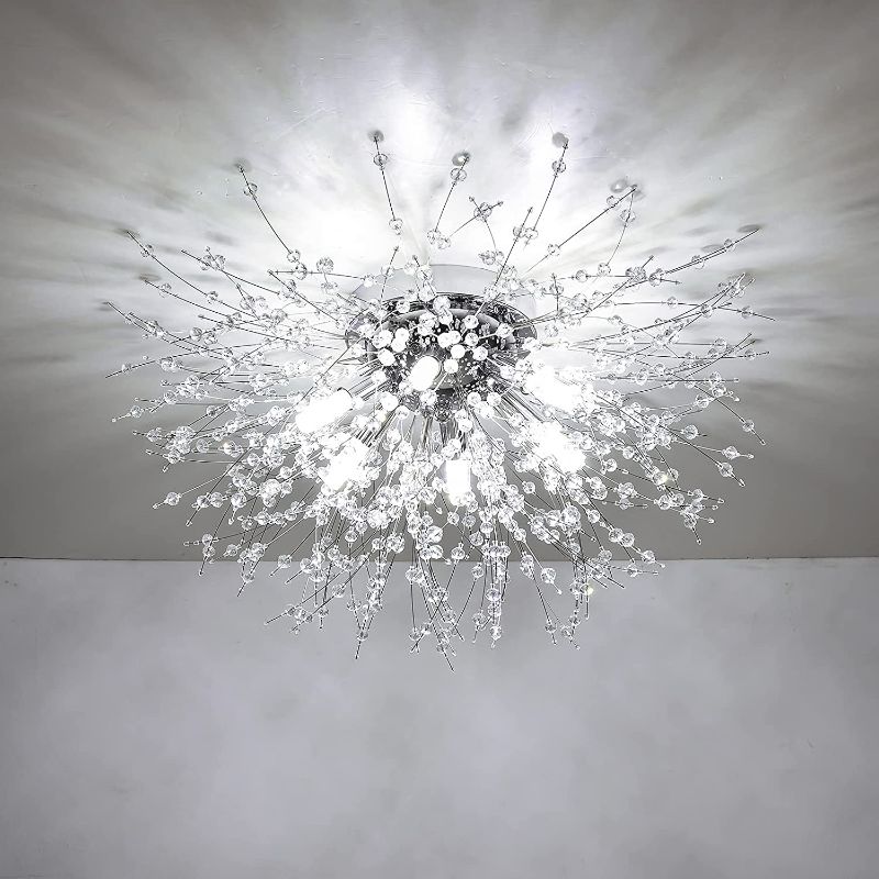 Photo 1 of Flush Mount Ceiling Light, Modern Crystal Sputnik Firework Close to Ceiling Lamp LED