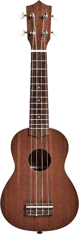 Photo 1 of  Soprano Ukulele Bundle with Strings, Strap,  - 21-Inch Sapele