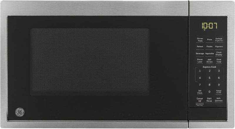 Photo 1 of GE Smart Countertop Microwave Oven | Complete with Scan-to-Cook Technology and Wifi-Connectivity | 0.9 Cubic Feet Capacity, 900 Watts | Smart Home & Kitchen Essentials | Stainless Steel