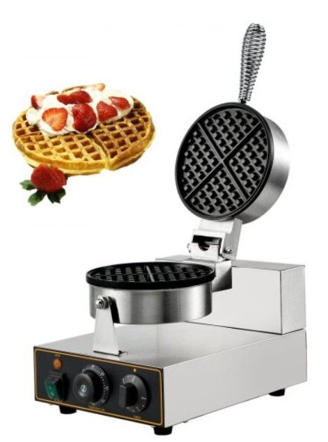 Photo 1 of Round Waffle Maker Machine Muffin Maker Commercial Nonstick Electric Steel 110v
vevor