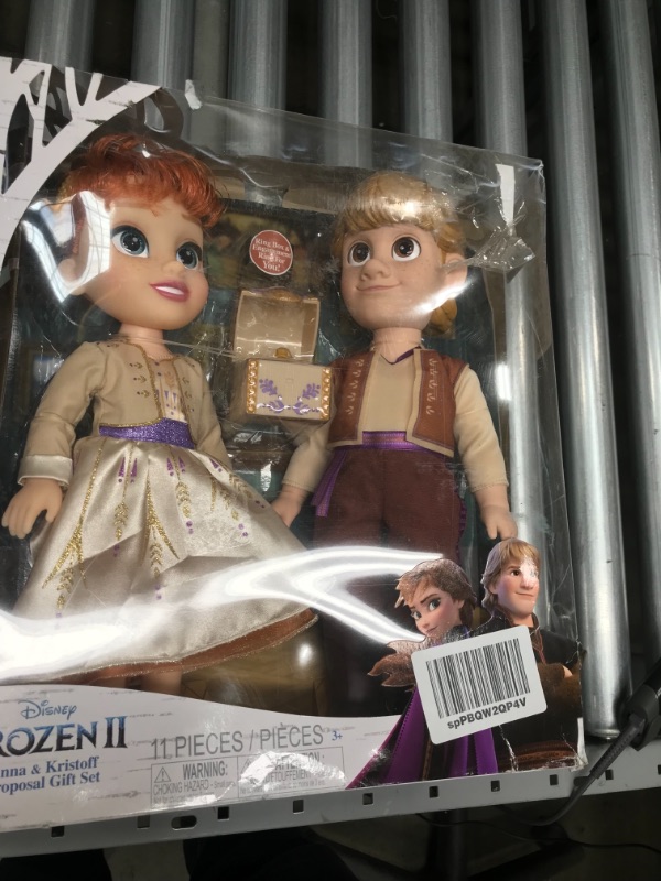 Photo 2 of Disney Frozen 2 Anna & Kristoff Dolls Proposal Gift Set, Comes with Ring & Ring Box! Features Authentic Film Details & Design - for Ages 3+
