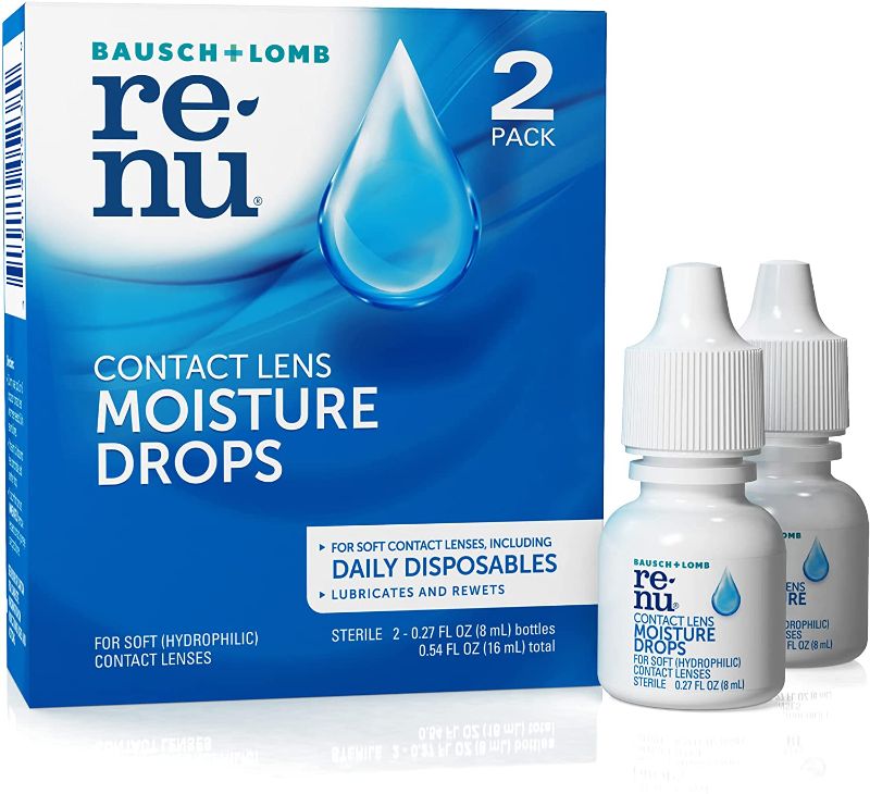 Photo 1 of Bausch + Lomb ReNu MultiPlus Lubricating & Rewetting Drops, 0.27 Ounce Bottle Twinpack 10 pack 
EXP:06/01/2022
