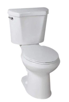 Photo 1 of 2-Piece 1.28 GPF High Efficiency Single Flush Elongated Toilet in White
