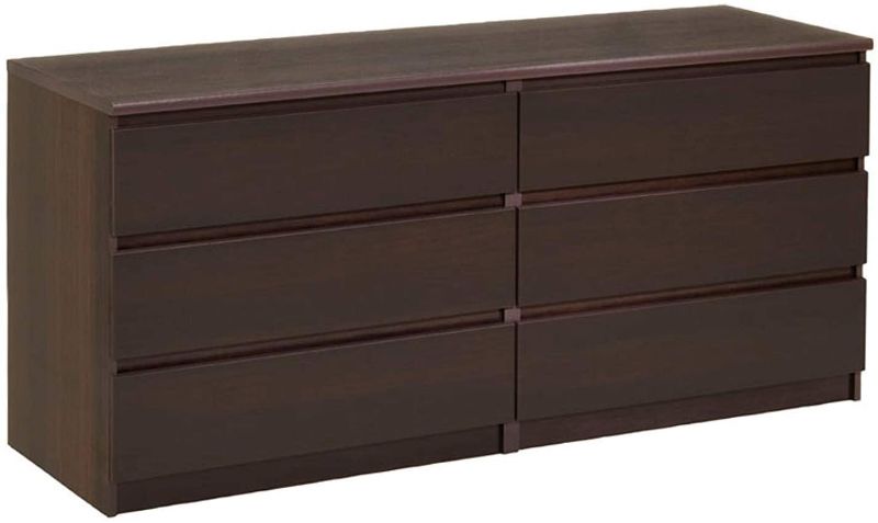 Photo 1 of  BIG CRACK FROM ONE SIDE
Tvilum Scottsdale 6 Drawer Double Dresser in (Coffee).
