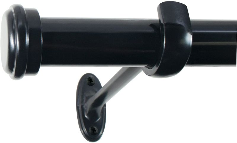 Photo 1 of ***similar to posted item** Decopolitan 27941-36ES End Cap Curtain Rod Set, 36 to 72-Inch, Black Espresso
