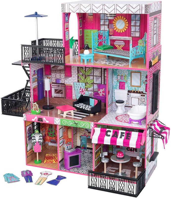 Photo 1 of incomplete
KidKraft Brooklyn's Loft Wooden Dollhouse with 25-Piece Accessory Set, Lights and Sounds, 41.75" x 18.25" x 41.75"
