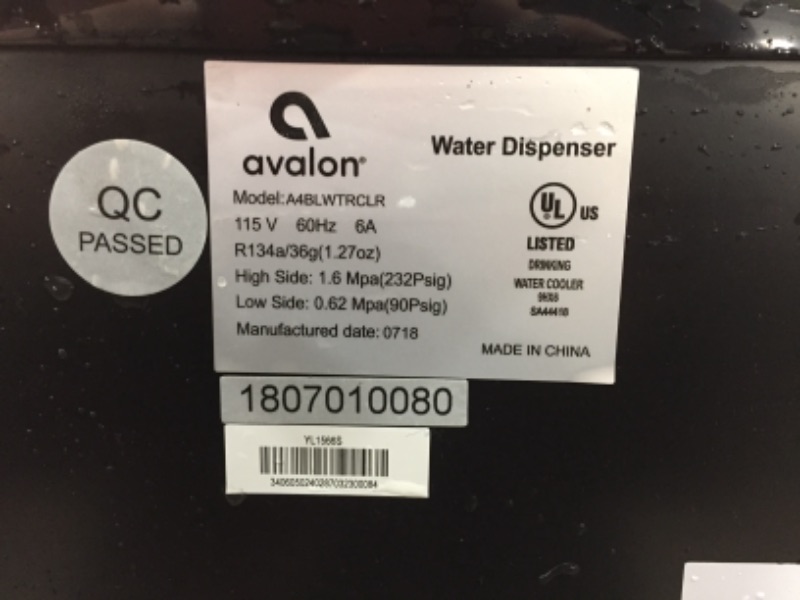 Photo 3 of PARTS ONLY* item is wet still 
Avalon Bottom Loading Water Cooler Water Dispenser with BioGuard- 3 Temperature Settings - Hot, Cold & Room Water, Durable Stainless Steel Construction, Anti-Microbial Coating- UL/Energy Star Approved
