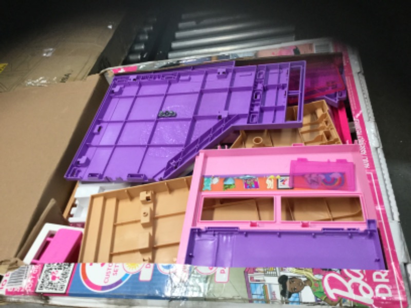 Photo 2 of ***PARTS ONLY*** Barbie Dreamhouse (3.75-ft) 3-Story Dollhouse Playset with Pool & Slide, Party Room, Elevator, Puppy Play Area, Customizable Lights & Sounds, 75+ Pieces, Gift for 3 to 7 Year Olds, New for 2021
