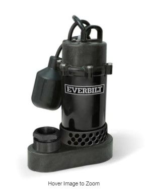 Photo 1 of EVERBILT 1/4 HP Aluminum Sump Pump Tether Switch