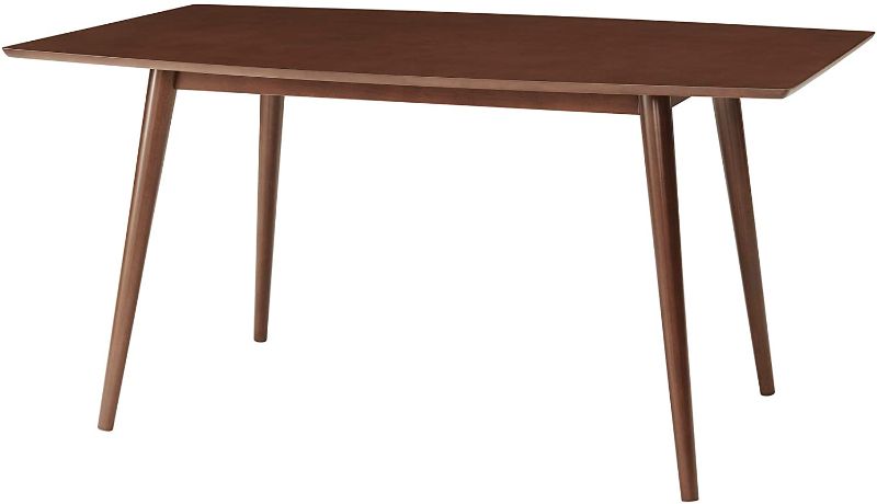 Photo 1 of Walker Edison 6 Person Simple Wood Room Kitchen Table, Walnut
Color:Walnut