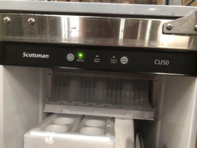 Photo 1 of Scotsman CU50GA Undercounter Ice Maker, Gourmet Cube, Air Cooled, Gravity Drain with Cord, 115V/60/1-ph, 14.4 Amp (15 Amp Circuit Required), 14.9" Width x 22" Diameter x 34.4" Height
