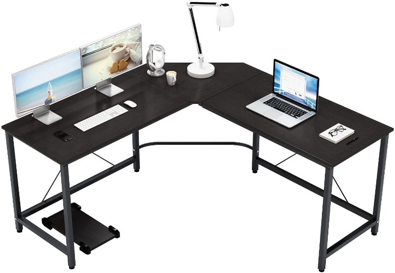 Photo 1 of SogesGame Computer Desk L Shaped Corner Desk Gaming Desk (Black)
