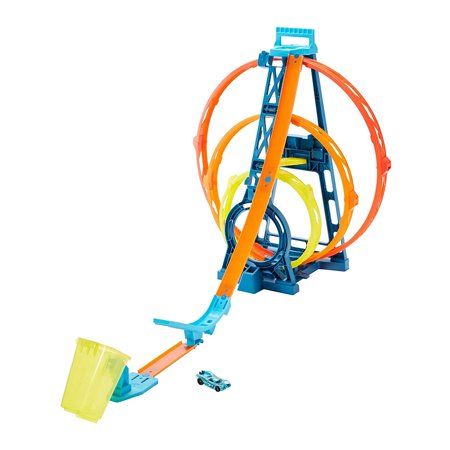 Photo 1 of Hot Wheels Track Builder Unlimited Triple Loop Kit Collapsible 3-Loop Gift Set Multi
