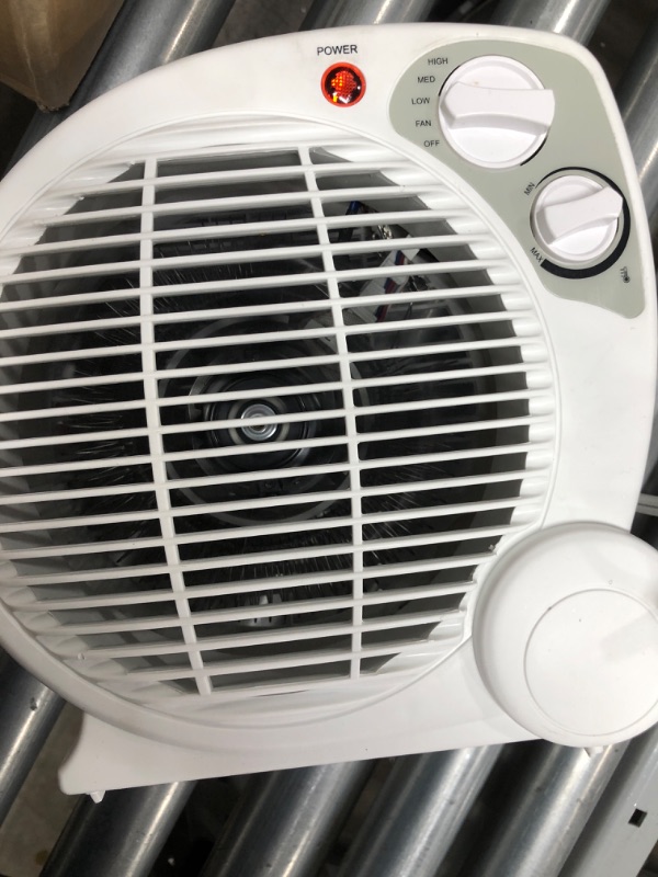 Photo 1 of 1500-Watt Electric Fan Forced Portable Heater, White
