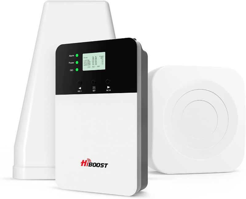 Photo 1 of HiBoost Cell Phone Signal Booster for Home, 8,000 Sq. Ft with 2 Indoor Antennas, APP Fine Tune Best Power, All US Carriers -Verizon, AT&T, T-Mobile, Sprint & More, FCC Approved
