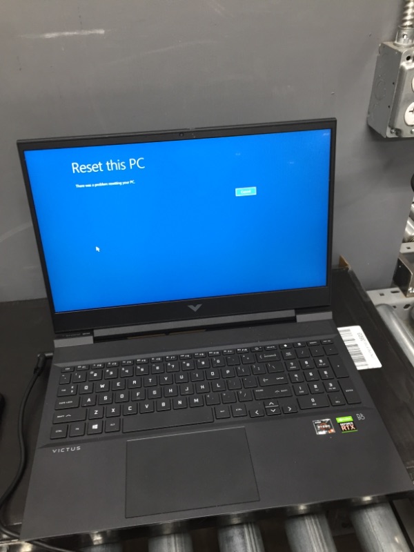 Photo 2 of **LAPTOP POWERS ON BUT CAN'T ACCESS MAIN SCREEN, NEEDS TO BE RESET**
Victus 16 Gaming Laptop, NVIDIA GeForce RTX 3050, AMD Ryzen 5 5600H Processor, 8 GB RAM, 512 GB SSD, 16.1” Full HD IPS Display, Windows 10 Home, Backlit Keyboard, OMEN Gaming Hub (16-e00