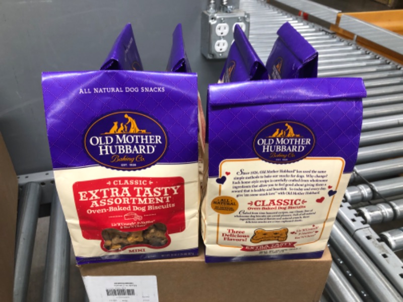 Photo 3 of **EXPIRATION DATE: 04/16/2023
(5 PACKS)
Old Mother Hubbard Classic Extra Tasty Assortment Natural Dog Treats, Oven Baked Crunchy Dog Treats, Mini Training Treats, Small Dogs, No Artificial Preservatives
