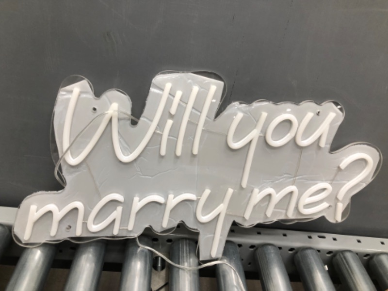 Photo 2 of **MISSING PART OF THE POWER CORD**
Will You Marry Me Neon Signs Lights
