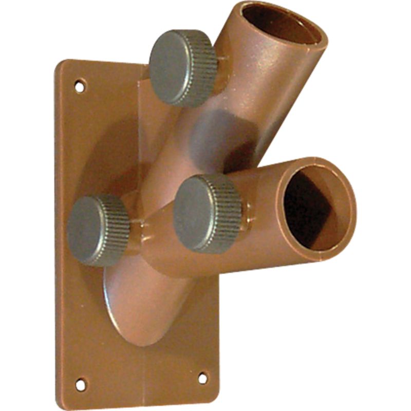 Photo 1 of **4 PACK**
Prime-Line 1 in. Two Position Brown Plastic Flagpole Bracket
