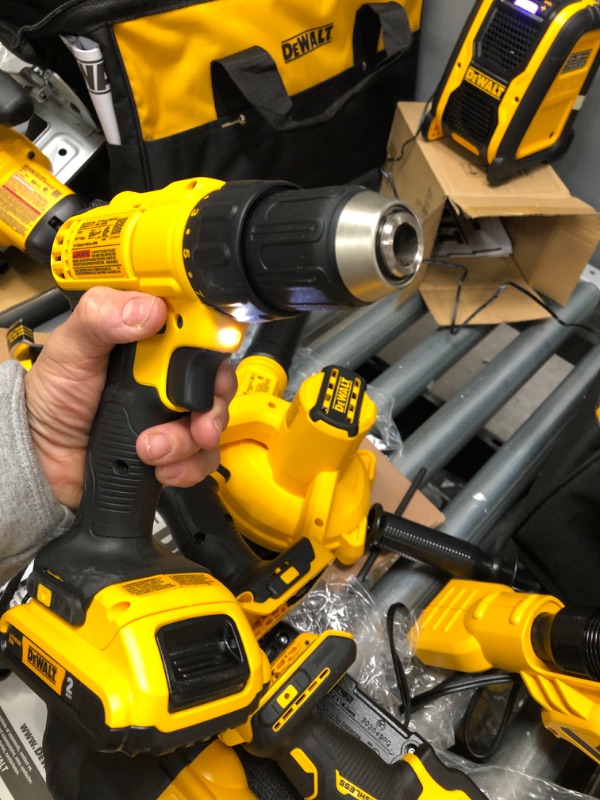 Photo 32 of **BRAND NEW** EVERY TOOL INDIVIDUALLY TESTED AND FUNCTIONAL, BLUE TOOTH TESTED AND FUNCTIONAL TOO**
DEWALT
20-Volt Max Cordless Combo Kit (10-Tool) with (2) 20-Volt 2.0Ah Batteries, Charger & Bag