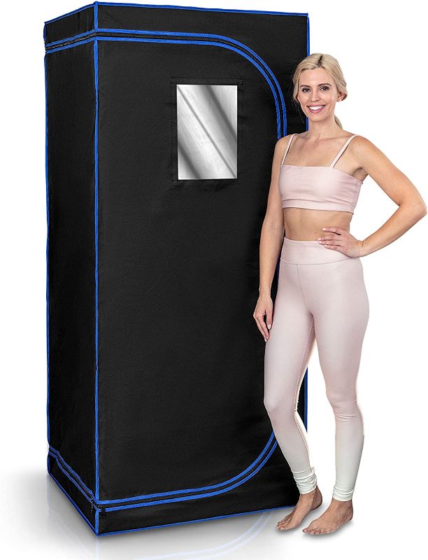 Photo 1 of **MISSING ASSEMBLY INSTRUCTIONS**
Steam Sauna Portable Full Size Infrared Home Spa| One Person Sauna | with Heating Foot Pad and Portable Chair
