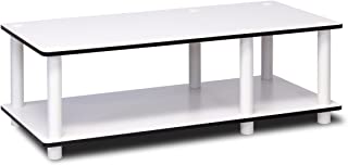 Photo 1 of Furinno Just No Tools Mid TV Stand, White w/White Tube