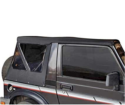 Photo 1 of Rampage Products 98535 Factory Replacement Plus Soft Top for 1986-1994 Suzuki Samurai, Black Diamond with Zippered Tinted Windows
