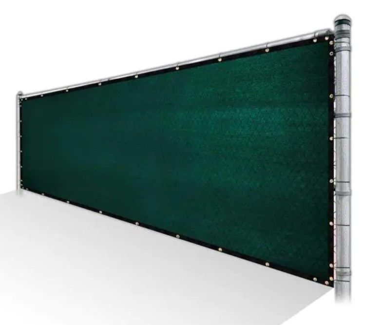 Photo 1 of 8 ft. x 40 ft. Green Privacy Fence Screen HDPE Mesh Windscreen with Reinforced Grommets for Garden Fence (Custom Size)