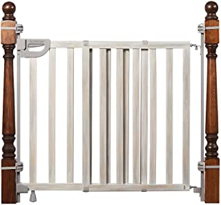 Photo 1 of Summer Infant Banister & Stair Safety Gate with Extra Wide Door, Wood, 33" - 46", Birch Stain with Gray Accents