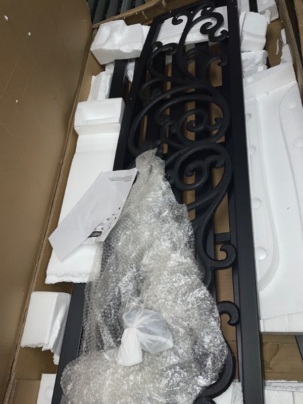 Photo 1 of Garden Bench Outdoor Bench Patio Bench for Outdoors Metal Porch Clearance Work Entryway Steel Frame Furniture for Yard

