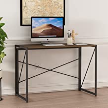 Photo 1 of Kensho Folding Desk No Assembly Required, 39" Writing Computer Collapsible Desk Small Space Saving Foldable Table Simple Home Office Teen Children ?Desk
