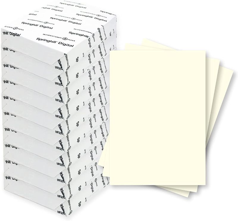 Photo 1 of **SOME MISSING PAGES** Springhill 8.5” x 11” Cream Copy Paper, 24lb Bond/60lb Text, 89gsm, 5,000 Sheets (10 Reams) – Colored Printer Paper with Smooth Finish – Versatile and Flexible Computer Paper – 024036C
