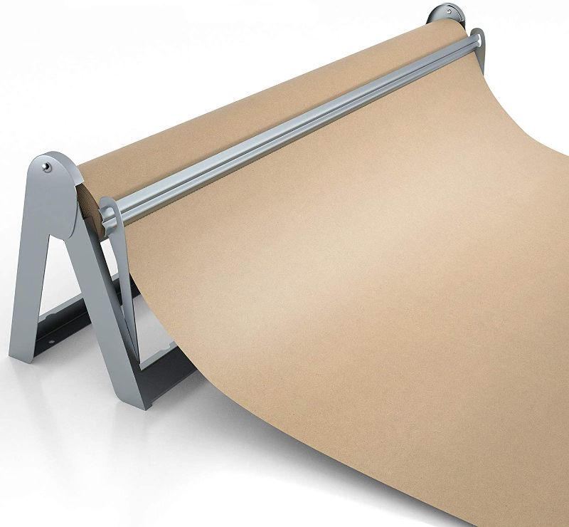 Photo 1 of **STOCK PICTURE FOR REFERENCE **Paper Roll Dispenser and Cutter - Long 24" Roll Paper Holder - Great Butcher Paper Dispenser, Wrapping Paper Cutter, Craft Paper Holder or Vinyl Roll Holder - Wall Mountable
