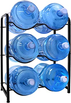 Photo 1 of 5 Gallon Water Jug Rack?3-Tier Water Bottle Holder Storage Rack?6 Bottles Heavy Duty Detachable Water Jug Organizer of Carbon Steel?Water Cooler Rack Save Space Protect Floors Kitchen,Office,Garage
