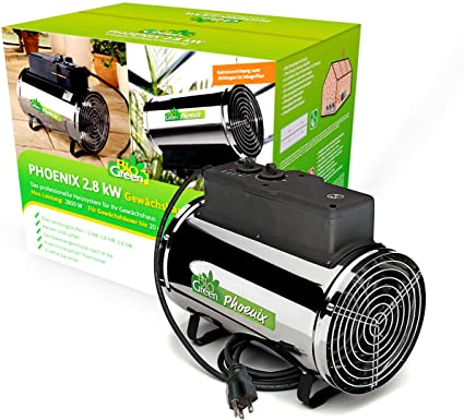 Photo 1 of Bio Green PHX 2.8/US Phoenix Electric 3412/6141/9553 BTU 1000/1800/2800 W 220-240 V Greenhouse Heater